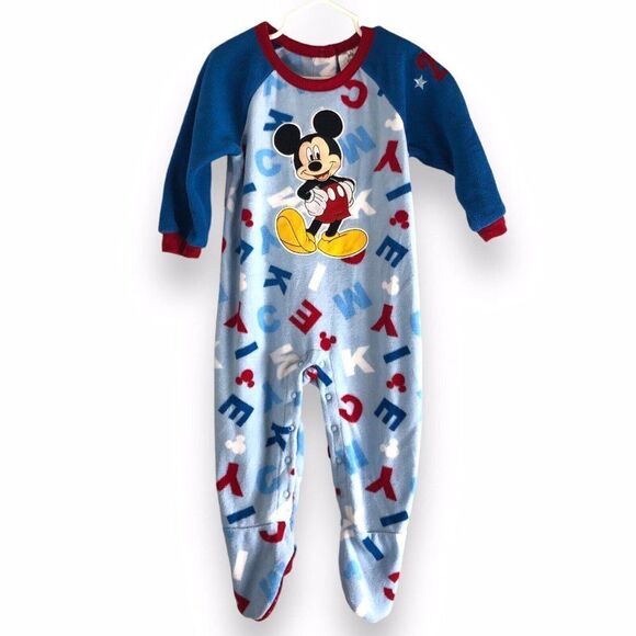 Disney Baby By‎ The Disney Store Size 12-18 Months Mickey One Piece Fleece 28 - Picture 1 of 15